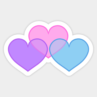 Three Hearts Sticker